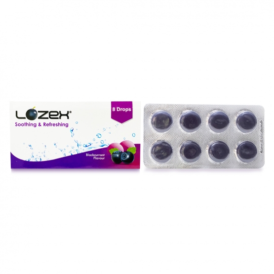 THROAT AND COUGH LOZENGES (PER STRIP) - BLACKCURRANT