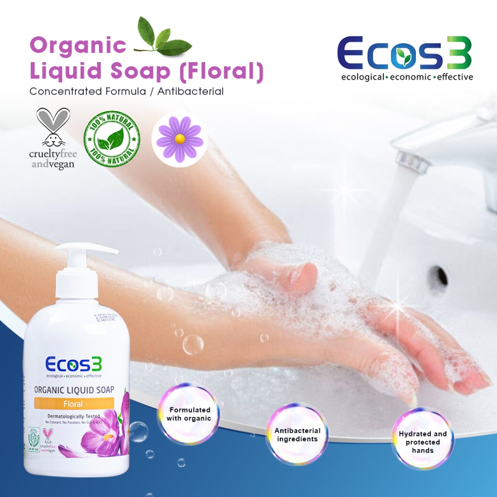 ORGANIC LIQUID SOAP (FLORAL) 500ML