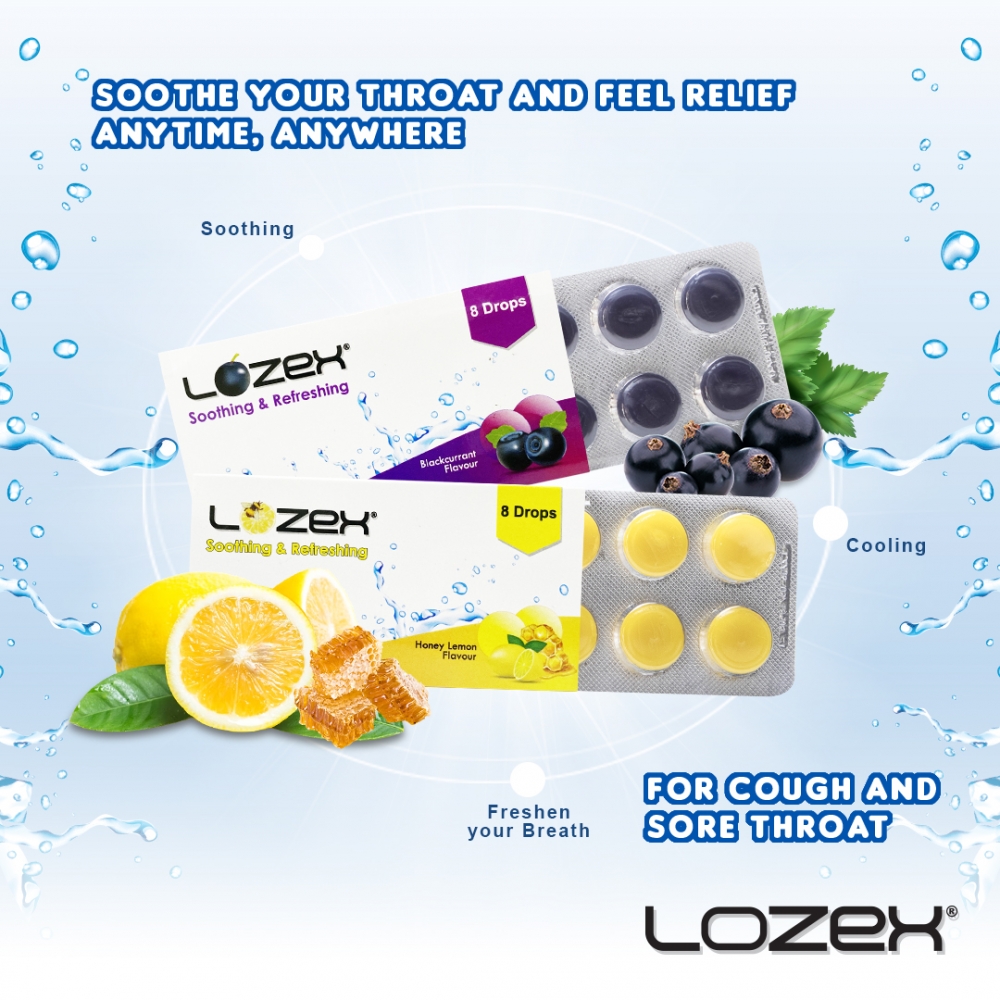 THROAT AND COUGH LOZENGES (PER STRIP) - BLACKCURRANT